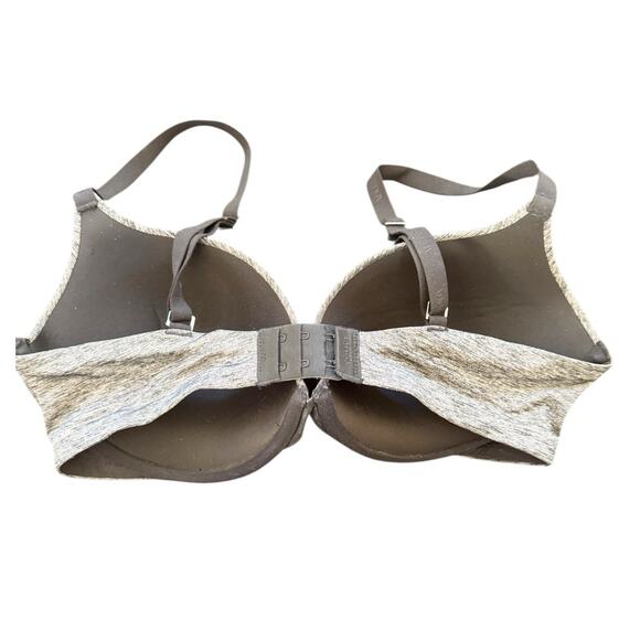 Adore Me Analize Push Up Plunge Bra Gray Size 34DD Padded Underwire Classic - Picture 2 of 5